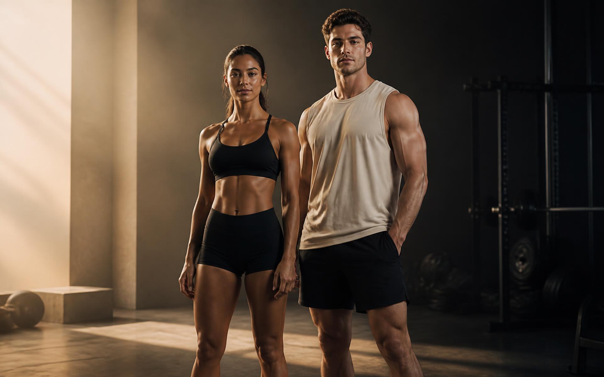 A woman and a man training together in the BUILDEM studio